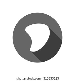 guitar pick icon,long shadow