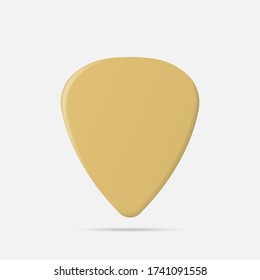 Guitar pick isolated on white background. Vector illustration. Eps 10.