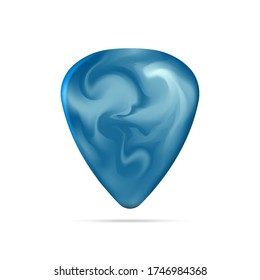 Guitar pick isolated on white background. Vector illustration. Eps 10.