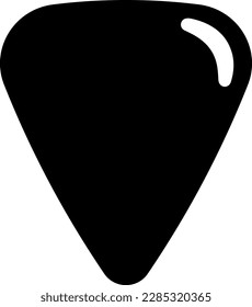 Guitar pick isolated vector icon.