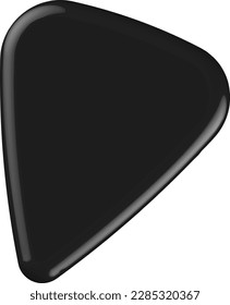 Guitar pick isolated vector illustration.