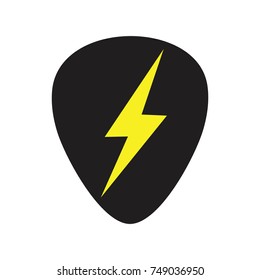 Guitar pick and lightning icon vector