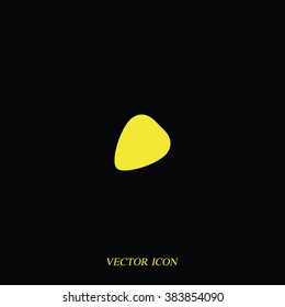 Guitar pick line icon.