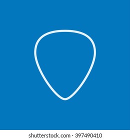 Guitar pick line icon.