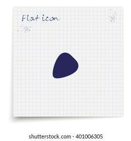 Guitar pick line icon.