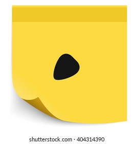Guitar pick line icon.