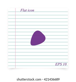 Guitar pick line icon.