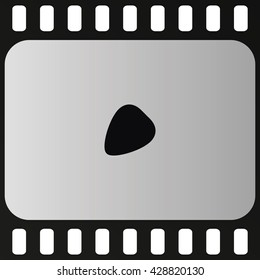 Guitar pick line icon.