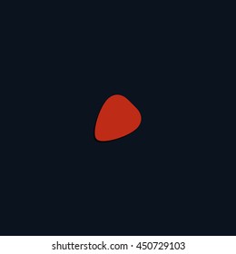 Guitar pick line icon.