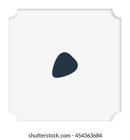 Guitar pick line icon.