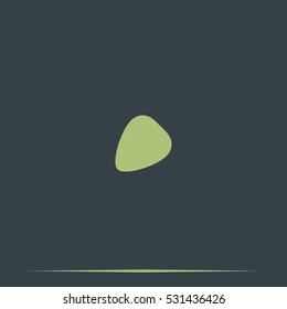 Guitar pick line icon.