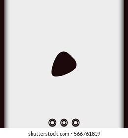 Guitar pick line icon.