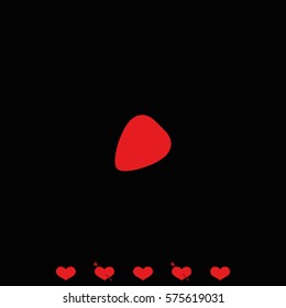Guitar pick line icon.