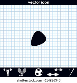 Guitar pick line icon.