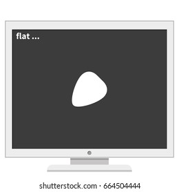 Guitar pick line icon.