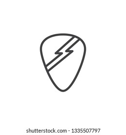 Guitar pick line icon. linear style sign for mobile concept and web design. outline vector icon. Symbol, logo illustration. Pixel perfect vector graphics