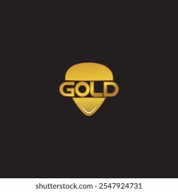 The guitar pick logo says GOLD and has a black background