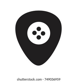 Guitar pick and Needle   icon vector