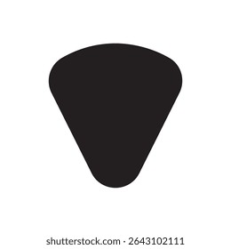 Guitar pick silhouette icon. Simple guitar pick icon, ideal for music apps, instruments, or creative logos.