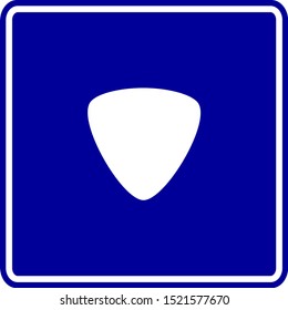 señal azul del vector de selección de guitarra