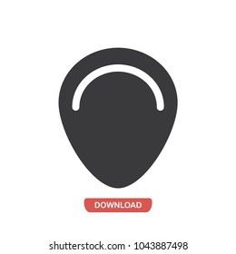 Guitar Pick vector icon 