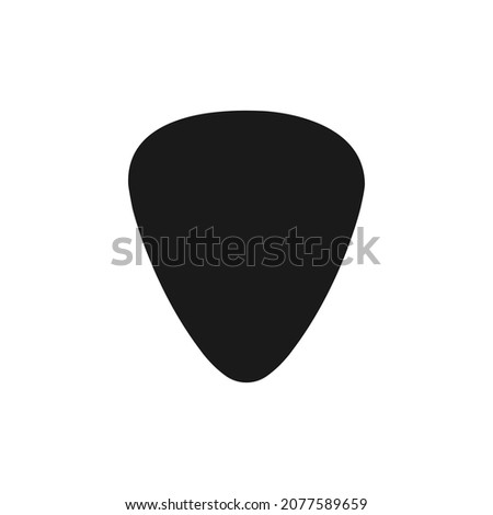 Guitar pick vector icon. Hand drawn guitar pick. Isolated vector illustration. Sound symbol.
