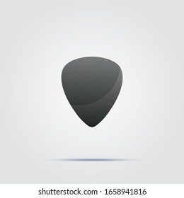 Guitar pick vector icon isolated on white background.