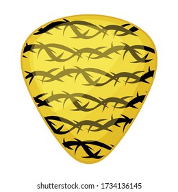 Guitar pick vector icon.Cartoon vector icon isolated on white background guitar pick.
