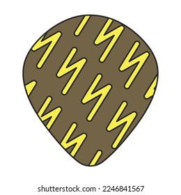 Guitar pick vector icon.Color vector icon isolated on white background guitar pick.