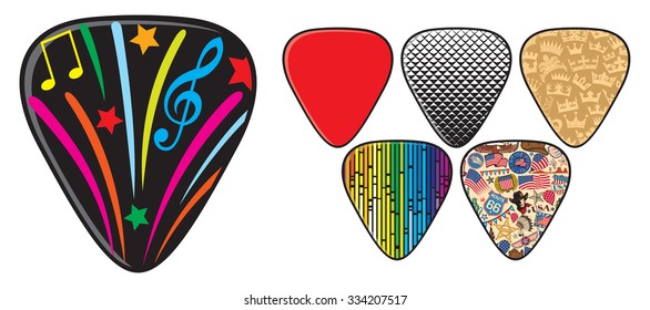 guitar picks or plectrums