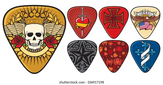 guitar picks or plectrums 