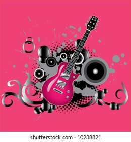 Guitar Pink Banner