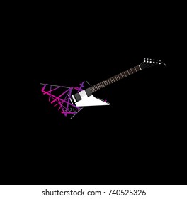 guitar pink blue