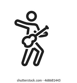 Pictogram Guitar Player Vector Element Stock Vector (Royalty Free ...