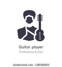 guitar player icon. isolated guitar player icon vector illustration from professions & jobs collection. editable sing symbol can be use for web site and mobile app