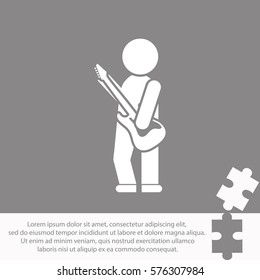 Guitar player  icon Vector design.