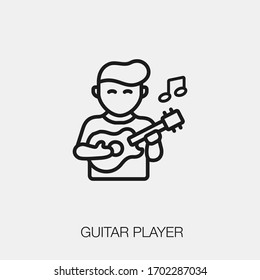 Symbol für Gitarrenspieler-Vektorillustration