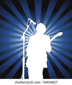 guitar player on the abstract background