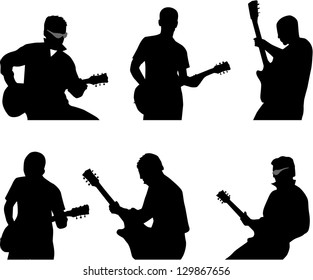 guitar player silhouette