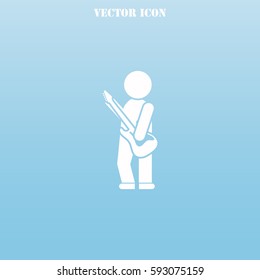 Guitar player vector  icon.