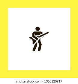 guitar player vector icon. flat design