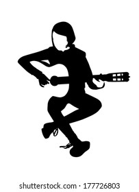 Guitar player vector illustration