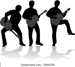 Guitar player vector illustration