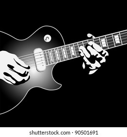 Guitar player.Vector illustration