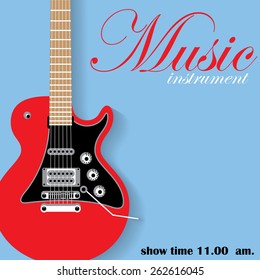 Guitar postcard