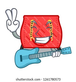 With guitar quilted purse by shape character fuuny