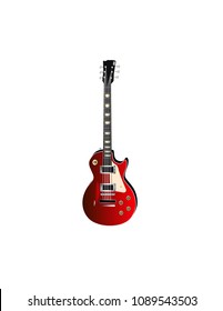 Guitar red isolated