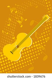 Guitar rhythm poster illustration