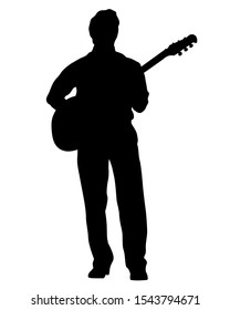 Guitar rock band on a white background