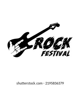 Guitar Rock Festival Logo Design